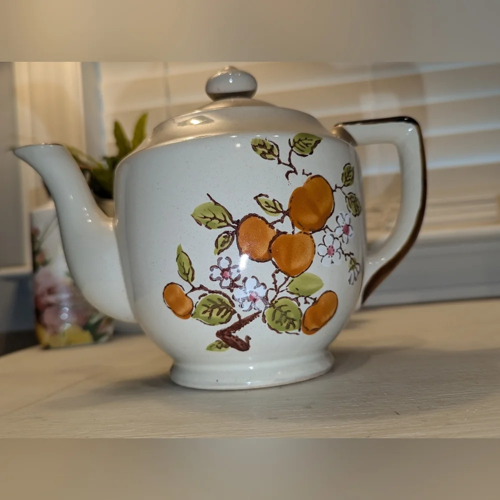 Stonecrest Tea Pot Orchard 510 Floral Design Stoneware/Vintage